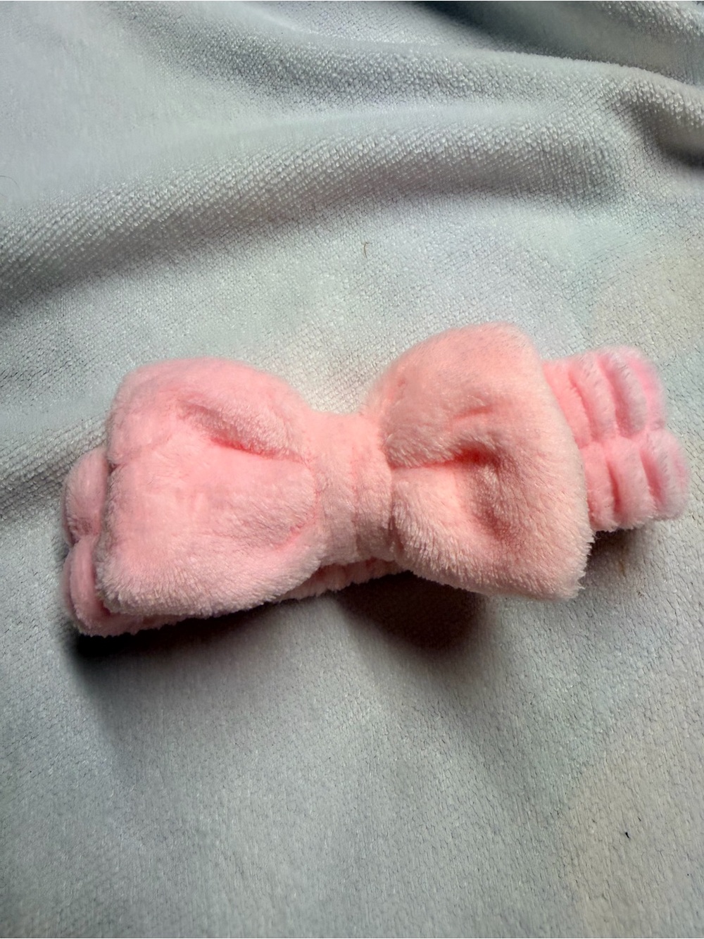 Plush Pink Bow Hairband